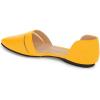 imageFSJ Women Cute DOrsay Ballet Flat for Comfort Pointed Toe Low Heel Dress Casual Shoe Size 415 USYellow