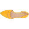 imageFSJ Women Cute DOrsay Ballet Flat for Comfort Pointed Toe Low Heel Dress Casual Shoe Size 415 USYellow