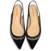 imageFSJ Women Leather Pointed Toe Low Heel Pumps Comfortable Slip on Slingback Flats Office Dress Shoes Size 412 USBlack