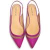 imageFSJ Women Leather Pointed Toe Low Heel Pumps Comfortable Slip on Slingback Flats Office Dress Shoes Size 412 USFushcia