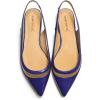 imageFSJ Women Leather Pointed Toe Low Heel Pumps Comfortable Slip on Slingback Flats Office Dress Shoes Size 412 USPurple