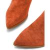 imageFSJ Women Mid Calf Fringe Boots Cowboy Pointed Toe Cowgirl Tassel Classic Western Thigh High Boot Wedge Chunky Stacked Heel Slip On Booties Size 415 USOrange
