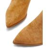 imageFSJ Women Mid Calf Fringe Boots Cowboy Pointed Toe Cowgirl Tassel Classic Western Thigh High Boot Wedge Chunky Stacked Heel Slip On Booties Size 415 USBrown