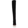 imageFSJ Women Over The Knee Chunky High Heels Stretch Thigh High Zipper Long Boot Winter Warm Shoes 415 USBlack