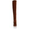 imageFSJ Women Over The Knee Chunky High Heels Stretch Thigh High Zipper Long Boot Winter Warm Shoes 415 USBrown