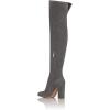 imageFSJ Women Over The Knee Chunky High Heels Stretch Thigh High Zipper Long Boot Winter Warm Shoes 415 USGrey