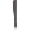imageFSJ Women Over The Knee Chunky High Heels Stretch Thigh High Zipper Long Boot Winter Warm Shoes 415 USGrey Crystal