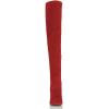 imageFSJ Women Over The Knee Chunky High Heels Stretch Thigh High Zipper Long Boot Winter Warm Shoes 415 USRed
