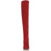 imageFSJ Women Over The Knee Chunky High Heels Stretch Thigh High Zipper Long Boot Winter Warm Shoes 415 USRed Crystal