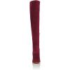 imageFSJ Women Over The Knee Chunky High Heels Stretch Thigh High Zipper Long Boot Winter Warm Shoes 415 USWine