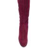 imageFSJ Women Overknee Thigh High Almond Toe Boots Chunky Mid Heel Laceup Pumps Winter Date ShoesMedium Violet Red