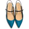 imageFSJ Womens Pointed Toe Leather Pumps Adjustable Band Slingback Flats Sexy Cutout Casual Formal Outfit Ladies Shoes Size 415 USBlue