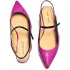 imageFSJ Womens Pointed Toe Leather Pumps Adjustable Band Slingback Flats Sexy Cutout Casual Formal Outfit Ladies Shoes Size 415 USFuchsia