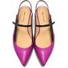 imageFSJ Womens Pointed Toe Leather Pumps Adjustable Band Slingback Flats Sexy Cutout Casual Formal Outfit Ladies Shoes Size 415 USFuchsia