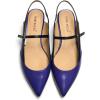 imageFSJ Womens Pointed Toe Leather Pumps Adjustable Band Slingback Flats Sexy Cutout Casual Formal Outfit Ladies Shoes Size 415 USPurple