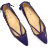 imageFSJ Womens Pointed Toe Flat Pumps Low Heel Slip on Loafers with Adjustable Bowknot Casual Formal Dress ShoesPurple