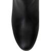 imageFSJ Women Chic Knee High Boots Stretch Pull On Round Closed Toe Long Booties Chunky Block Heels Leather Ladies Dress Party Fall Winter Shoes Size 415 USBlack