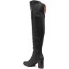 imageFSJ Women Classic Pointed Toe Western Riding Over The Knee Boots Wide Calf Chunky Mid Heel Pull On Long Boots Zipper Winter Dress Shoes Size 415 USBlack