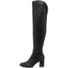 imageFSJ Women Classic Pointed Toe Western Riding Over The Knee Boots Wide Calf Chunky Mid Heel Pull On Long Boots Zipper Winter Dress Shoes Size 415 USBlack