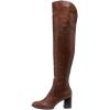imageFSJ Women Classic Pointed Toe Western Riding Over The Knee Boots Wide Calf Chunky Mid Heel Pull On Long Boots Zipper Winter Dress Shoes Size 415 USBrown