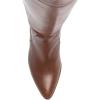 imageFSJ Women Classic Pointed Toe Western Riding Over The Knee Boots Wide Calf Chunky Mid Heel Pull On Long Boots Zipper Winter Dress Shoes Size 415 USBrown