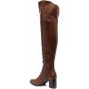 imageFSJ Women Classic Pointed Toe Western Riding Over The Knee Boots Wide Calf Chunky Mid Heel Pull On Long Boots Zipper Winter Dress Shoes Size 415 USBrown