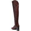imageFSJ Women Classic Pointed Toe Western Riding Over The Knee Boots Wide Calf Chunky Mid Heel Pull On Long Boots Zipper Winter Dress Shoes Size 415 USReddish Brown