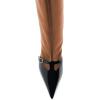 imageFSJ Women Fashion Knee Boots Patent Leather Closed Pointed Cap Toe Stiletto Mid Low Heels Comfort Pull On Wide Calf Fall Winter Shoes Size 415 USCoffee
