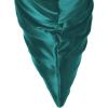 imageFSJ Women Knee High Boots Pointy Toe Stiletto High Heel Slouchy Back Zipper Booties Fashion Long Stretch Sexy Fall Winter Dress Shoes Size 415 USDark Teal