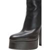 imageFSJ Women Round Toe Platform Knee High Boots Side Zipper Chunky High Heel Ladies Winter Prom Party Dress Shoes Size 416 USBlack