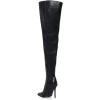 imageFSJ Women Sexy Pointed Toe Stiletto Heel Over the Knee High Boots Multicolor Smooth Leather Side Zipper Color Matching Wedding Party Dress Shoes Size 416 USWhiteBlack