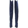 imageFSJ Women Thigh High Over The Knee Boots Block Chunky High Heel Almond Toe Side Zip Wide Calf Sexy Dress Long Boots Size 416 USBlue