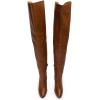 imageFSJ Women Thigh High Over The Knee Boots Block Chunky High Heel Almond Toe Side Zip Wide Calf Sexy Dress Long Boots Size 416 USBrown