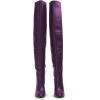 imageFSJ Women Thigh High Over The Knee Boots Block Chunky High Heel Almond Toe Side Zip Wide Calf Sexy Dress Long Boots Size 416 USPurple