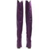 imageFSJ Women Thigh High Over The Knee Boots Block Chunky High Heel Almond Toe Side Zip Wide Calf Sexy Dress Long Boots Size 416 USPurple