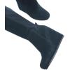 imageFSJ Women Wedge High Heel Round Toe Knee High Boots Comfortable Stitching Thick Heel Side Zipper Ladies Prom Club Shoes Size 415 USCyan
