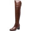 imageFSJ Women Classic Pointed Toe Western Riding Over The Knee Boots Wide Calf Chunky Mid Heel Pull On Long Boots Zipper Winter Dress Shoes Size 415 USBrown