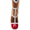 imageFSJ Women Colorful Square Toe Knee High Long Boots Stylish Multicolor Stiletto High Heels Side Zipper Patent Leather Shoes Size 415 USBrown