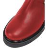 imageFSJ Women Fashion Over the Knee Boots Round Toe Thigh High Thick Heel Flat Boots Sexy Slip On Stretch Leather with Zipper Winter Riding Long Boots Size 415 USRed