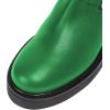 imageFSJ Women Fashion Over the Knee Boots Round Toe Thigh High Thick Heel Flat Boots Sexy Slip On Stretch Leather with Zipper Winter Riding Long Boots Size 415 USGreen