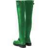 imageFSJ Women Fashion Over the Knee Boots Round Toe Thigh High Thick Heel Flat Boots Sexy Slip On Stretch Leather with Zipper Winter Riding Long Boots Size 415 USGreen