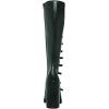 imageFSJ Women Fashion Straps Buckle Round Toe Knee High Boots Chunky High Heel Casual Walking Ladies Platform Shoes Size 415 USDark Green