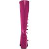 imageFSJ Women Fashion Straps Buckle Round Toe Knee High Boots Chunky High Heel Casual Walking Ladies Platform Shoes Size 415 USFuchsia