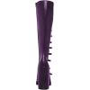 imageFSJ Women Fashion Straps Buckle Round Toe Knee High Boots Chunky High Heel Casual Walking Ladies Platform Shoes Size 415 USPurple