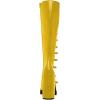 imageFSJ Women Fashion Straps Buckle Round Toe Knee High Boots Chunky High Heel Casual Walking Ladies Platform Shoes Size 415 USYellow