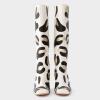 imageFSJ Women Knee High Boots Cute AnimalPrint Side Zipper Chunky Block Heel Round Toe Wide Calf Party Casual Dating Shoes Size 416 USLion