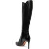 imageFSJ Women Knee High Long Boots Round Toe Stiletto Heel Winter Riding Boots Side Zipper Size 415 USBlack