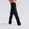 imageFSJ Women Lace Up Over the Knee Boots Stiletto High Heel Pointed Toe Thigh High Sexy Party Dress Long Boots Size 416 USBlack