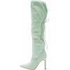 imageFSJ Women Lace Up Over the Knee Boots Stiletto High Heel Pointed Toe Thigh High Sexy Party Dress Long Boots Size 416 USLight Green