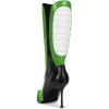 imageFSJ Women Stiletto Heel Knee High Boots Sexy Pointed Toe Animal Abdomen Multicolor Soft Leather High Heels Stretch Fashion Shoes Size 416 USGreenblackwhite